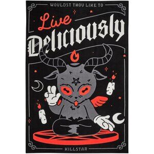 Killstar Baphomet Towel ✦ Live Deliciously Print ✦ XL Soft Gothic Polyester NWT